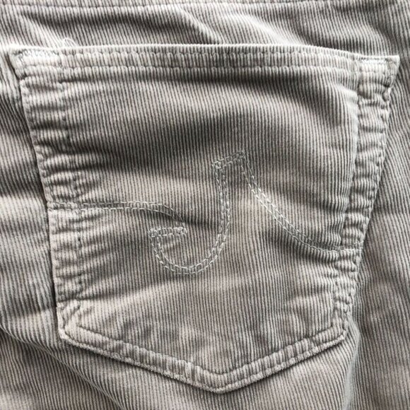 Adriano Goldschmied Womens Corduroy Pants Size 27R Stevie Slim Straight Gray - Picture 14 of 16